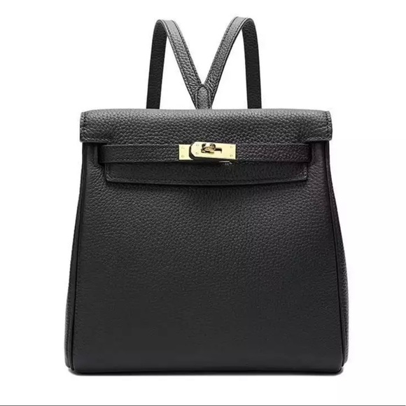 New Camel High Quality Genuine Leather Backpack Shoulder Bag Rucksack Travel - Picture 13 of 16